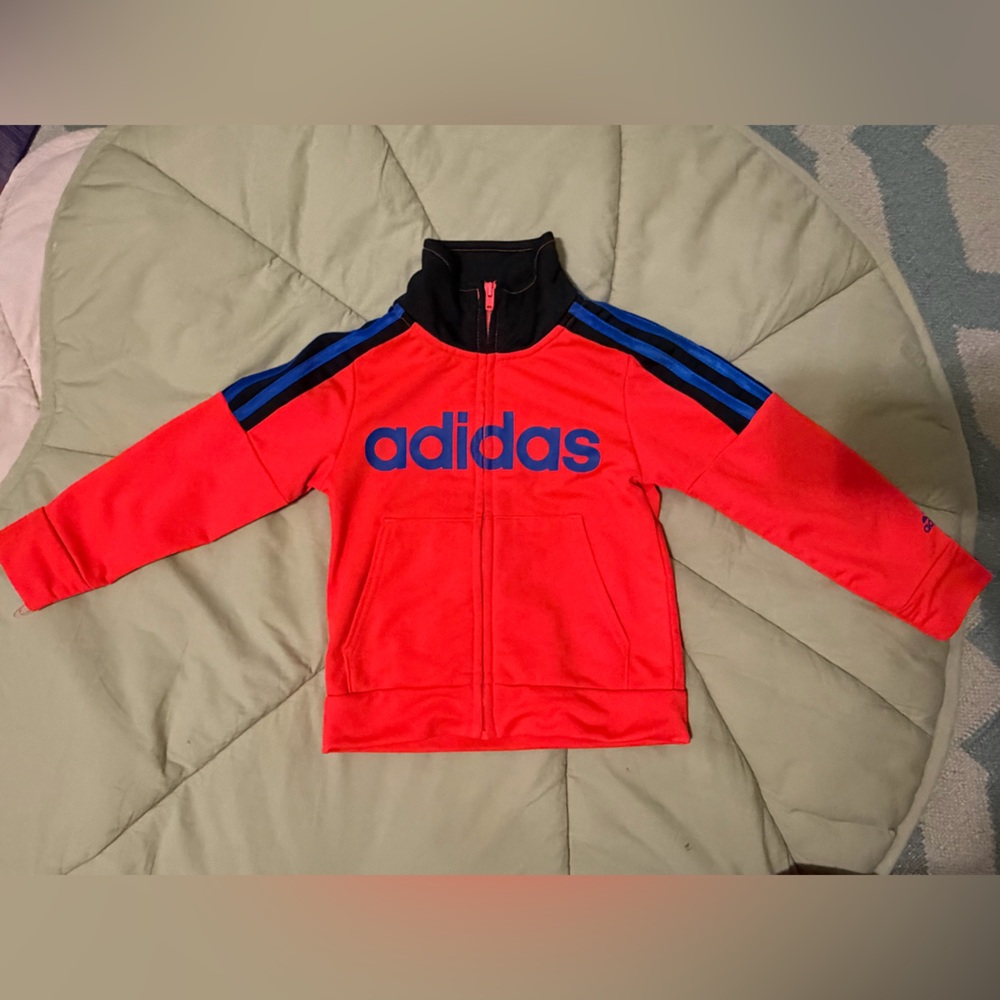 Adidas Orange and Blue Track Jacket- 2T